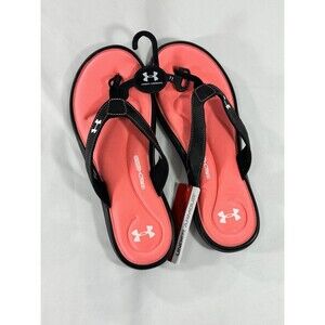 Under Armour Marbella Womens Flip Flop Sandals 4D Foam Size 11 Pink/Black